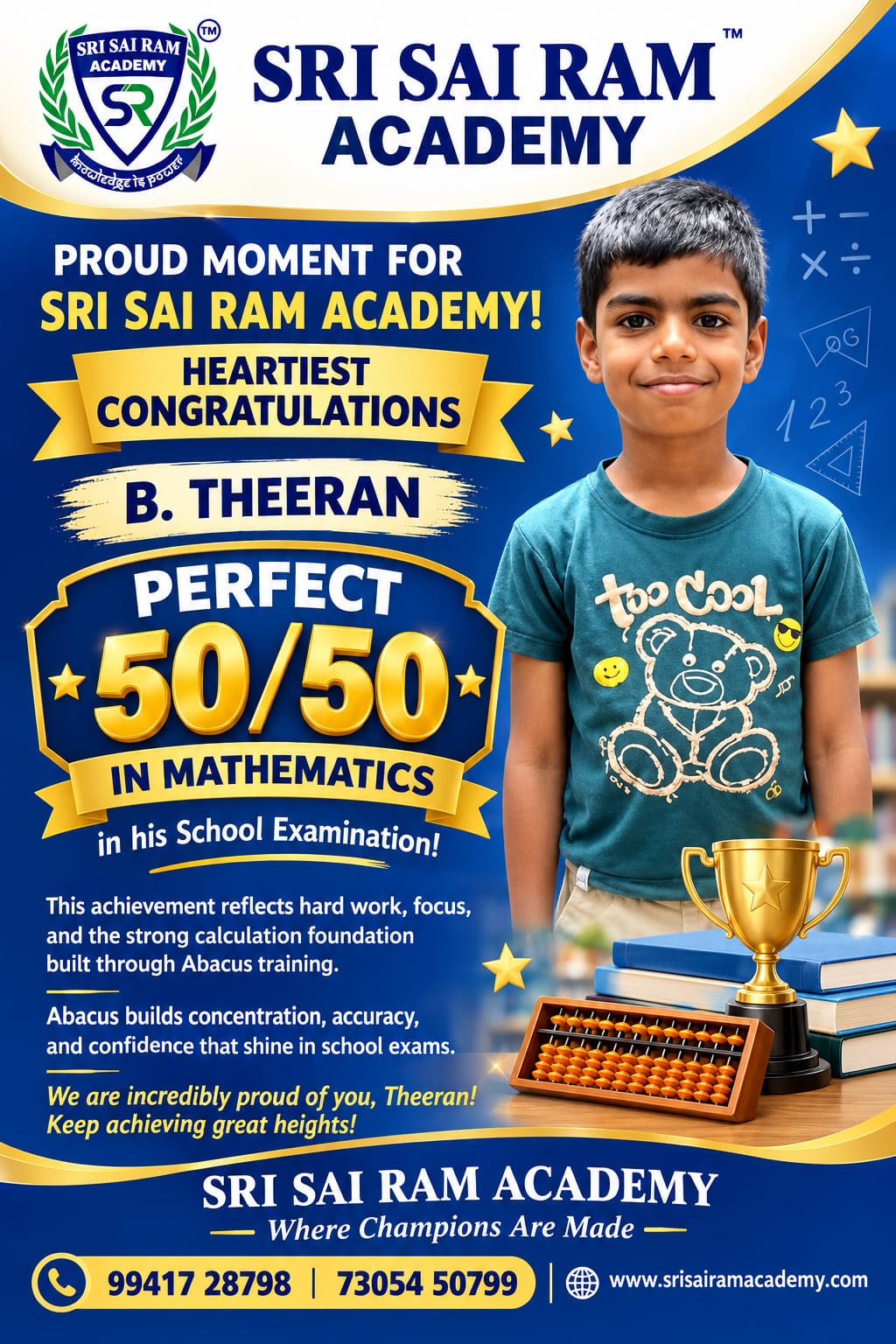 B. Theeran - Perfect 50/50 in Mathematics